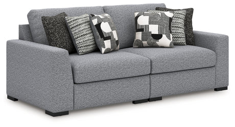 Bealton Salt and Pepper 2-Piece Sectional Loveseat from Ashley - Luna Furniture