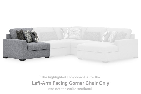 Bealton Salt and Pepper Left-Arm Facing Corner Chair