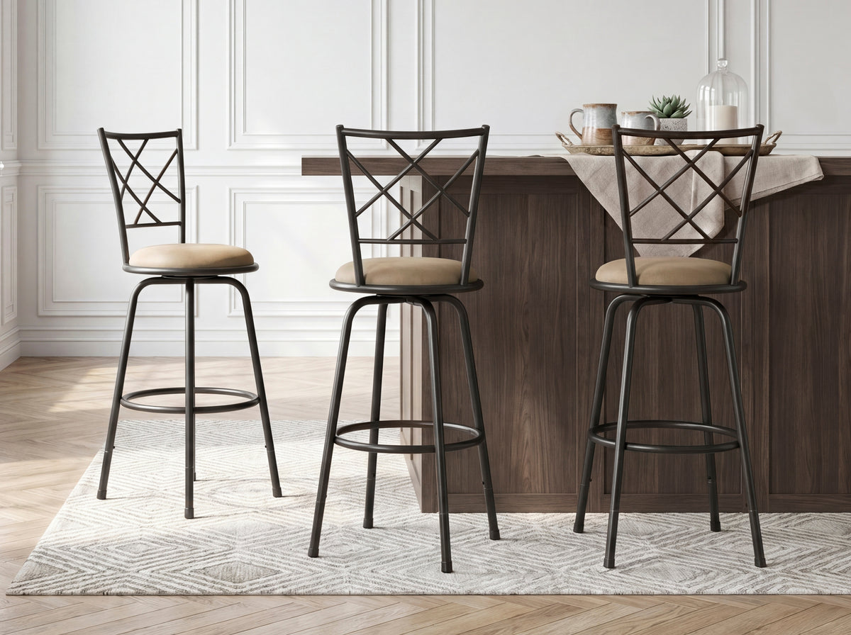 6153-2429 3-PIECE PACK CONVERTIBLE COUNTER/PUB HEIGHT CHAIR SET from Homelegance - Luna Furniture
