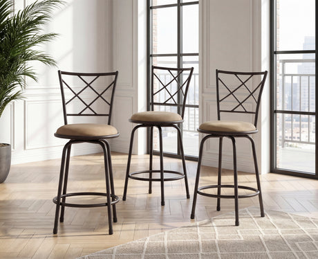 6153-2429 3-PIECE PACK CONVERTIBLE COUNTER/PUB HEIGHT CHAIR SET from Homelegance - Luna Furniture