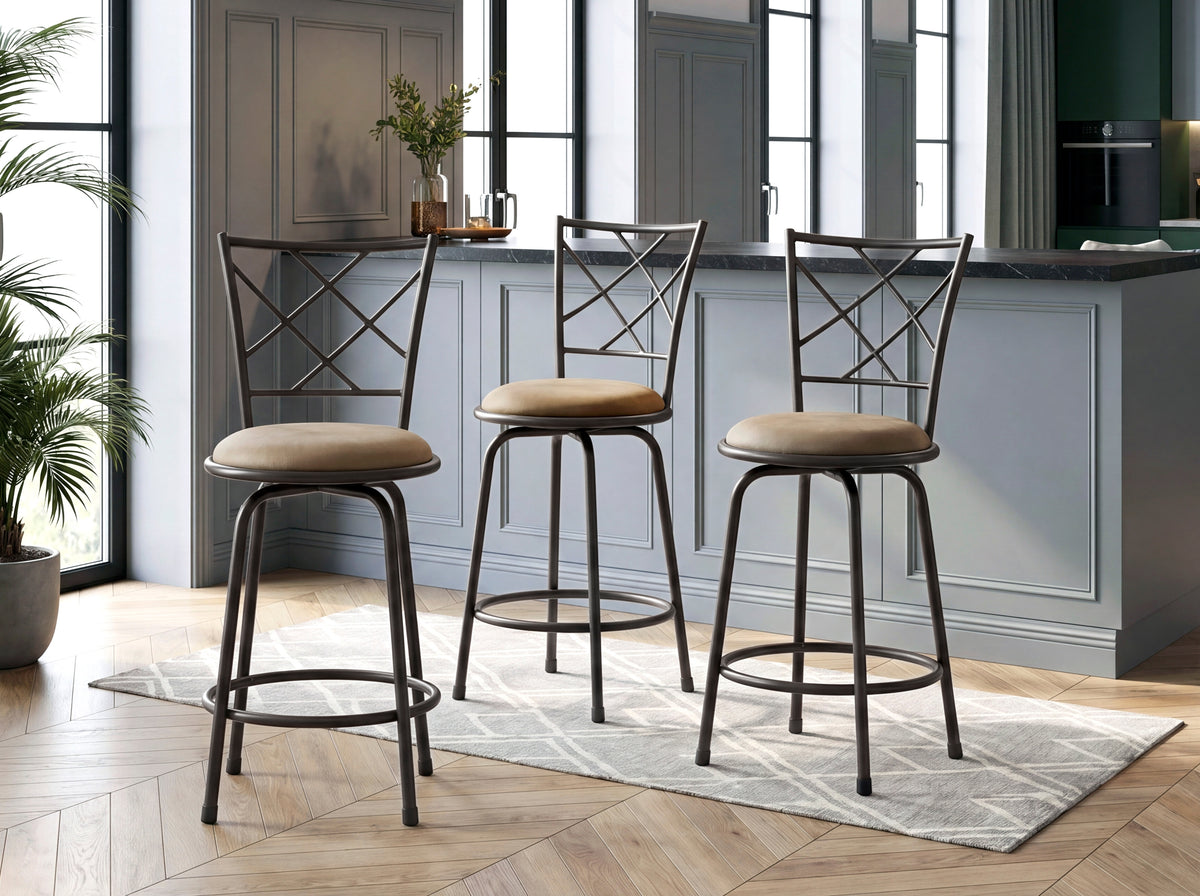 6153-2429 3-PIECE PACK CONVERTIBLE COUNTER/PUB HEIGHT CHAIR SET from Homelegance - Luna Furniture