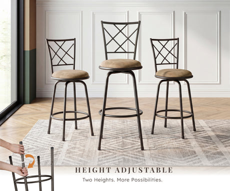 6153-2429 3-PIECE PACK CONVERTIBLE COUNTER/PUB HEIGHT CHAIR SET from Homelegance - Luna Furniture