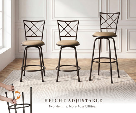 6153-2429 3-PIECE PACK CONVERTIBLE COUNTER/PUB HEIGHT CHAIR SET from Homelegance - Luna Furniture
