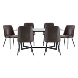 Veneto Brown 7-Piece Dining Set from Homelegance - Luna Furniture