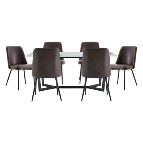 Veneto Brown 7-Piece Dining Set from Homelegance - Luna Furniture