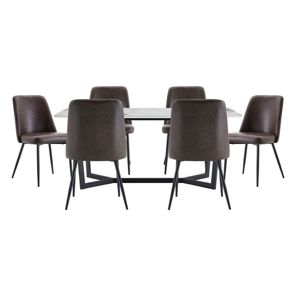 Veneto Brown 7-Piece Dining Set