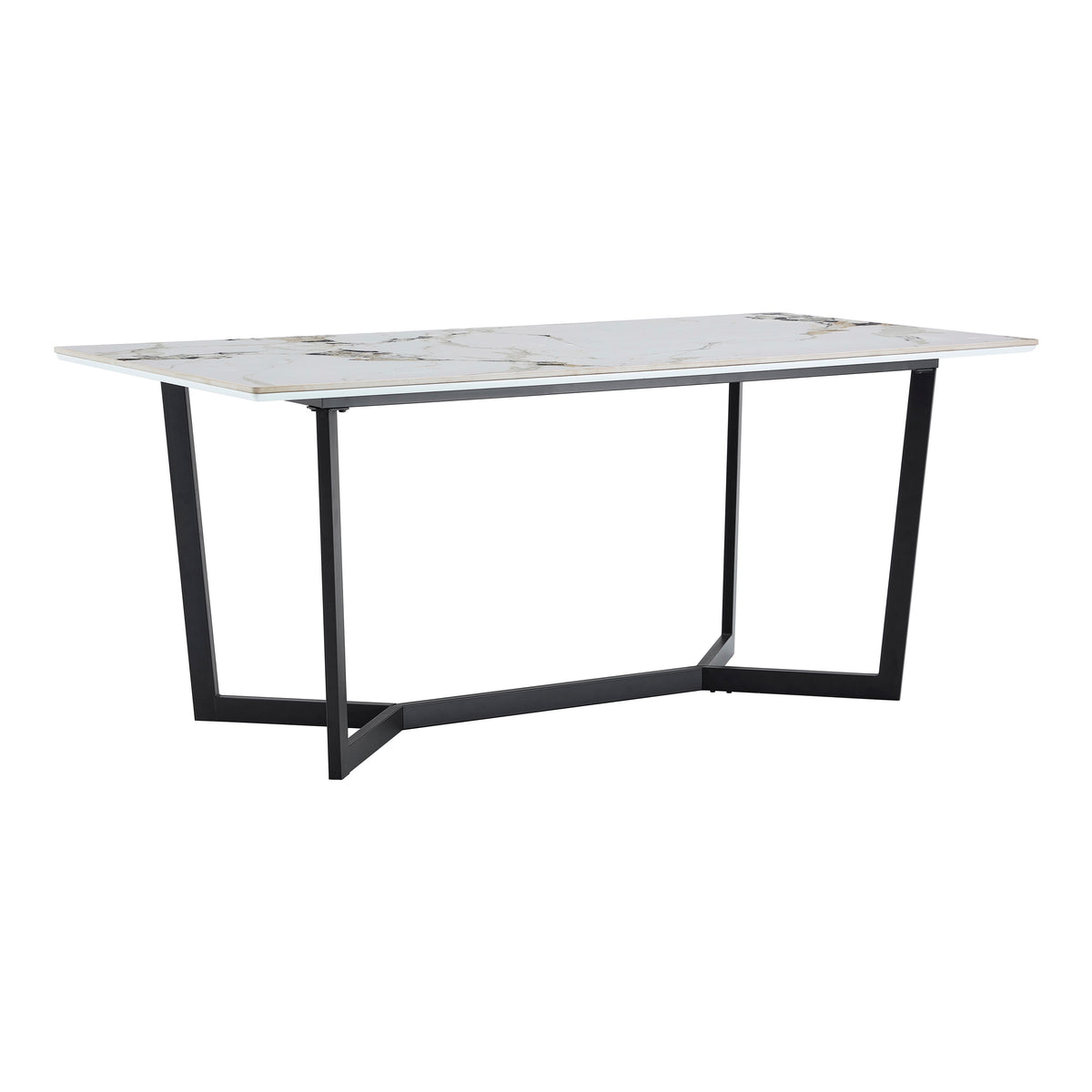 Veneto Brown/Black 5-Piece Faux Marble Top Dining Set from Homelegance - Luna Furniture