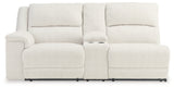 Keensburg Linen Left-Arm Facing Power Reclining Loveseat with Console from Ashley Furniture - Luna Furniture