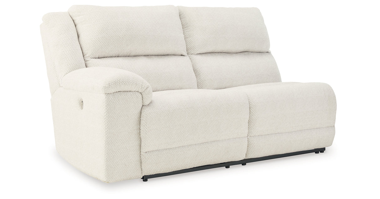 Keensburg Linen Left-Arm Facing Power Reclining Loveseat from Ashley Furniture - Luna Furniture