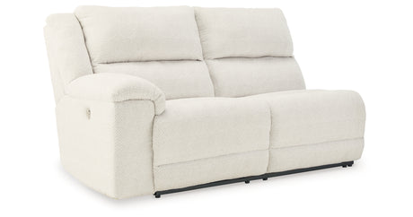 Keensburg Linen Left-Arm Facing Power Reclining Loveseat from Ashley Furniture - Luna Furniture