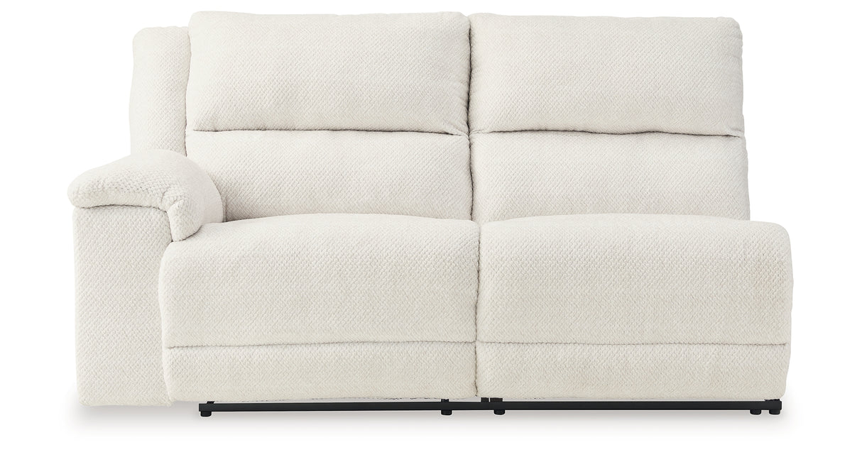 Keensburg Linen Left-Arm Facing Power Reclining Loveseat from Ashley Furniture - Luna Furniture