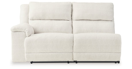 Keensburg Linen Left-Arm Facing Power Reclining Loveseat from Ashley Furniture - Luna Furniture
