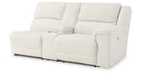 Keensburg Linen Right-Arm Facing Power Reclining Loveseat with Console from Ashley Furniture - Luna Furniture