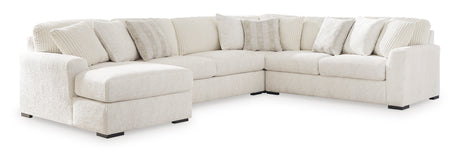 Chessington Ivory 4-Piece LAF Chaise Sectional