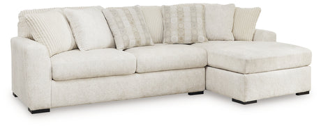 Chessington Ivory 2-Piece RAF Chaise Sectional from Ashley - Luna Furniture