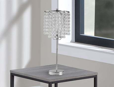 Chandelier Chrome 19" Table Lamp from Crown Mark - Luna Furniture