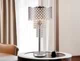 Crystal On Mesh Chrome 28" Touch Table Lamp from Crown Mark - Luna Furniture