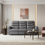 Metric Gray Double Reclining Sofa with Drop-down Cup Holders from Homelegance - Luna Furniture