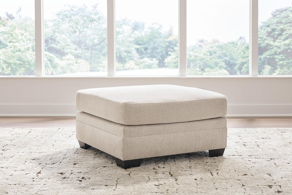Mandi Point Marble Oversized Accent Ottoman