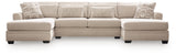 Mandi Point Marble 3-Piece Double Chaise Sectional from Ashley - Luna Furniture
