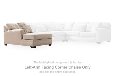 Mandi Point Marble Left-Arm Facing Corner Chaise from Ashley - Luna Furniture