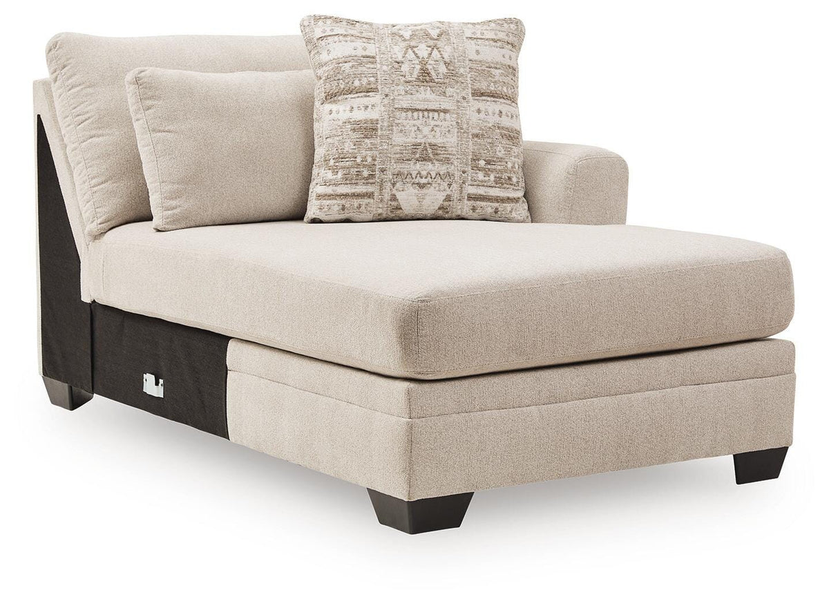 Mandi Point Marble Right-Arm Facing Corner Chaise from Ashley - Luna Furniture