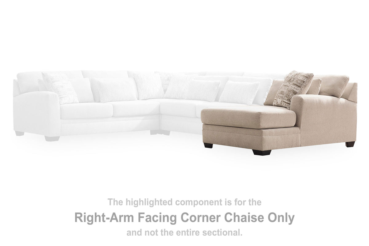 Mandi Point Marble Right-Arm Facing Corner Chaise from Ashley - Luna Furniture