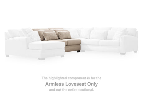Mandi Point Marble Armless Loveseat from Ashley - Luna Furniture