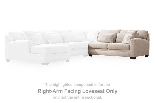 Mandi Point Marble Right-Arm Facing Loveseat
