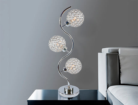 Dana 3- Piece Crystal Globe Table Lamp from Crown Mark - Luna Furniture