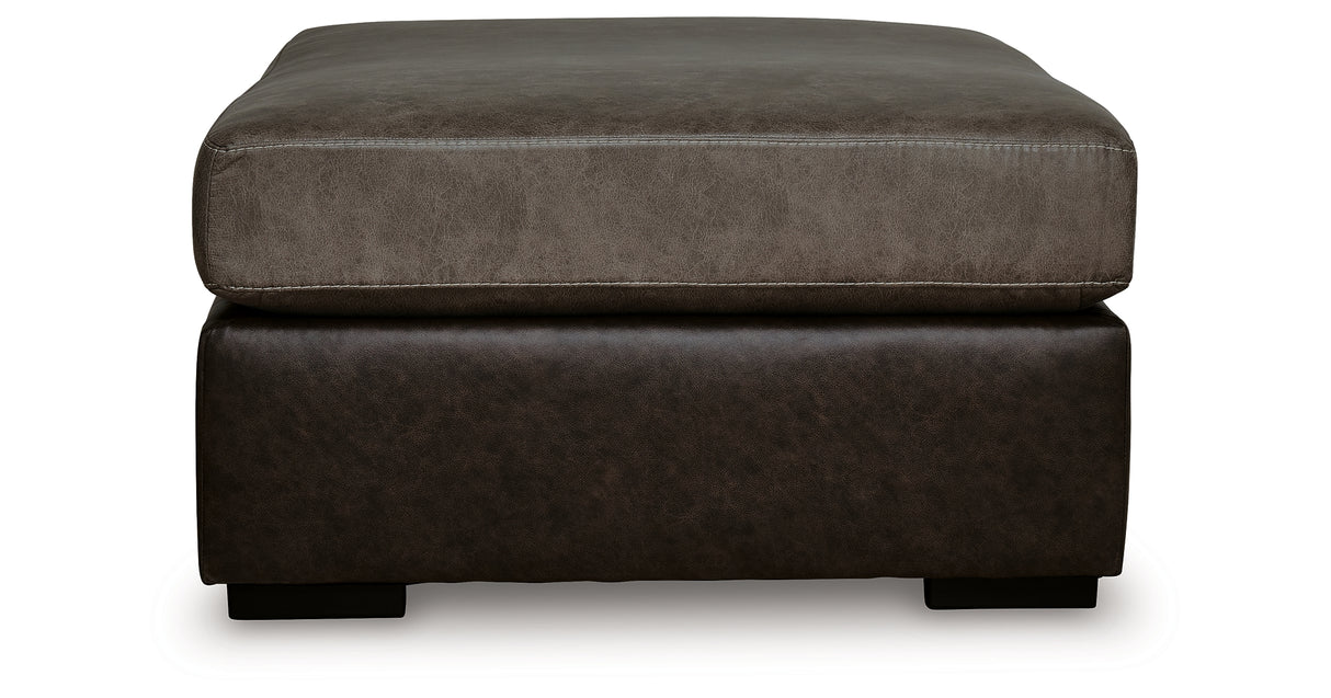 Castille Way Fossil Oversized Accent Ottoman from Ashley - Luna Furniture