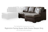 Castille Way Fossil Right-Arm Facing Queen Sofa Chaise Sleeper from Ashley Furniture - Luna Furniture