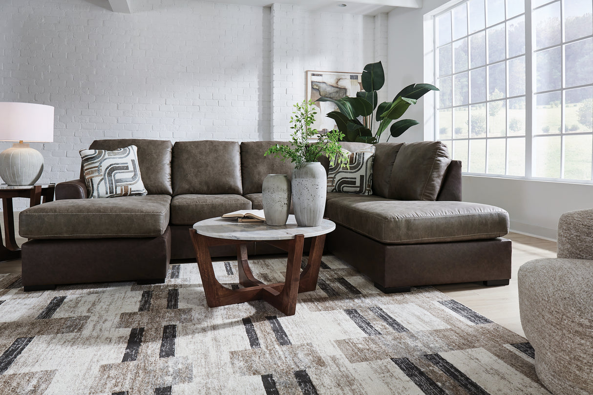 Castille Way Fossil 2-Piece LAF Sleeper Sectional with Chaise from Ashley Furniture - Luna Furniture
