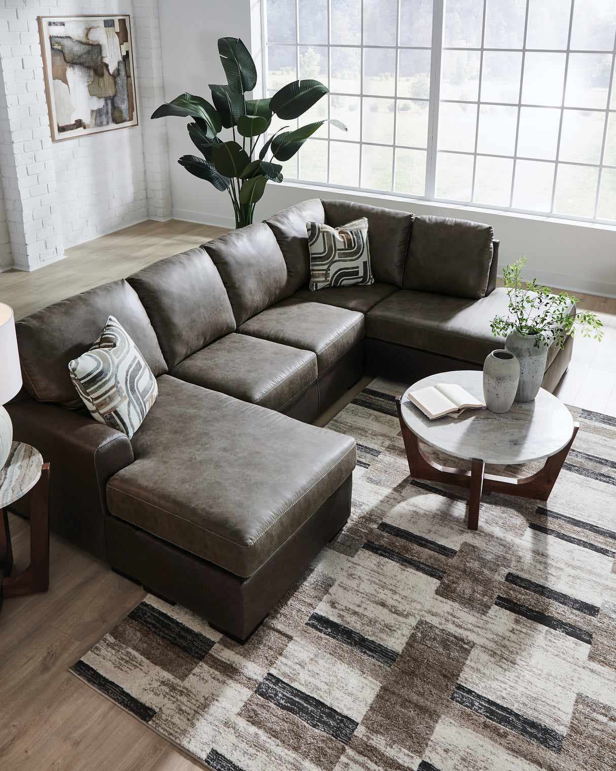 Castille Way Fossil 2-Piece LAF Sleeper Sectional with Chaise from Ashley Furniture - Luna Furniture