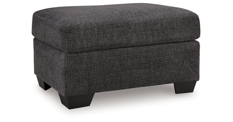 Loreo Ebony Ottoman from Ashley - Luna Furniture