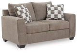Loreo Truffle Loveseat from Ashley - Luna Furniture