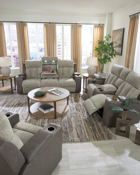 WhipLash Sisal Power Reclining Living Room Set from Ashley - Luna Furniture