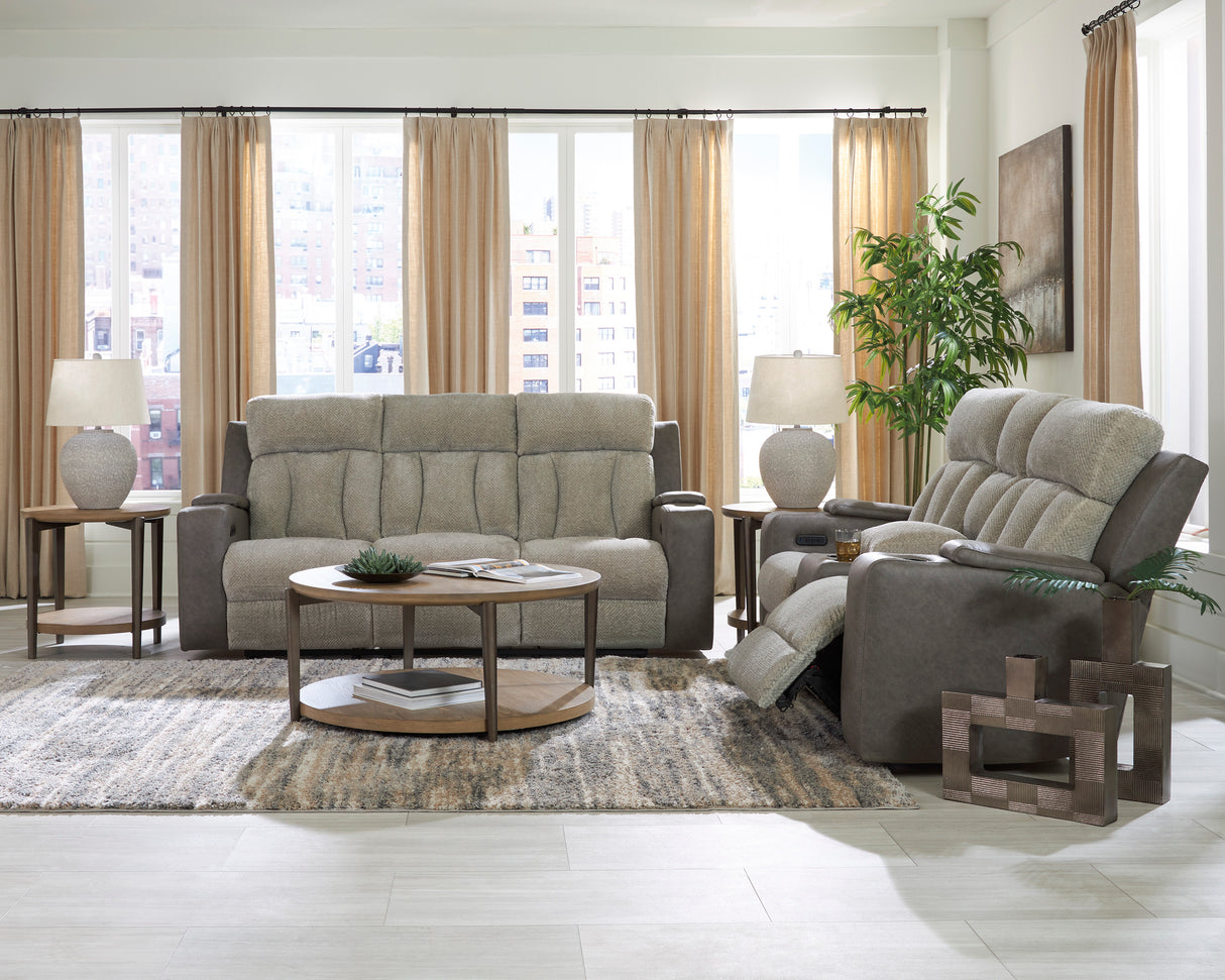 WhipLash Sisal Power Reclining Living Room Set from Ashley - Luna Furniture
