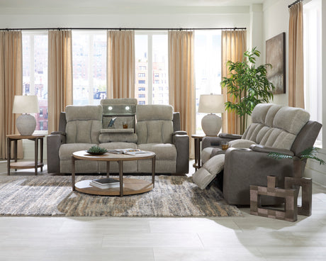 WhipLash Sisal Power Reclining Living Room Set from Ashley - Luna Furniture