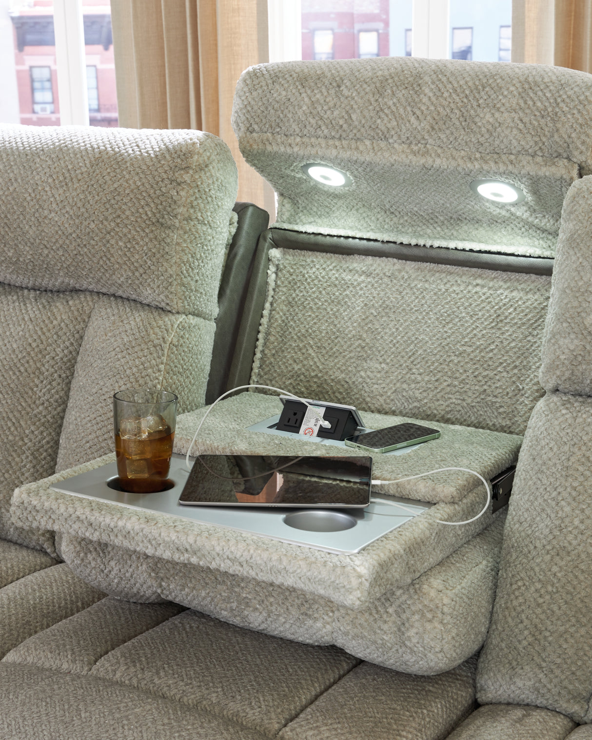 WhipLash Sisal Power Reclining Sofa and Loveseat from Ashley - Luna Furniture