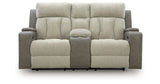 WhipLash Sisal Power Reclining Loveseat with Console from Ashley - Luna Furniture