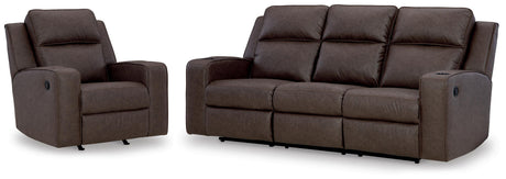 Lavenhorne Umber Reclining Sofa and Recliner from Ashley - Luna Furniture