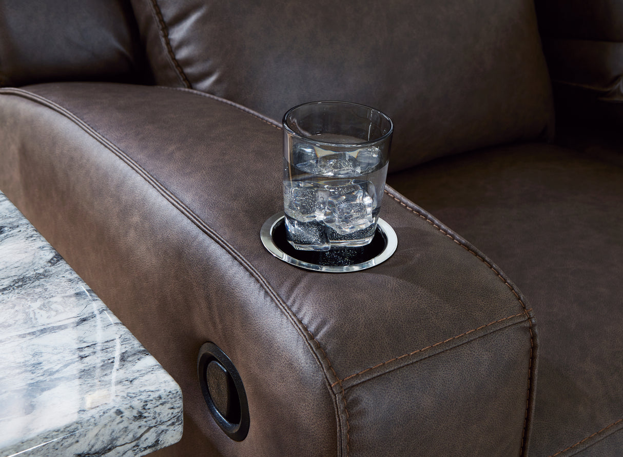 Lavenhorne Umber Reclining Sofa, Loveseat and Recliner from Ashley Furniture - Luna Furniture