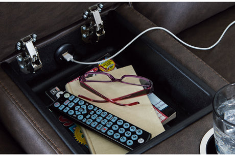 Lavenhorne Umber Reclining Sofa, Loveseat and Recliner from Ashley - Luna Furniture