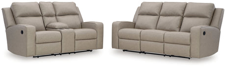 Lavenhorne Pebble Reclining Sofa and Loveseat from Ashley - Luna Furniture