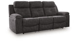Brysonview Charcoal Reclining Sofa from Ashley - Luna Furniture