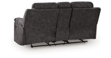 Brysonview Charcoal Reclining Loveseat with Console from Ashley Furniture - Luna Furniture
