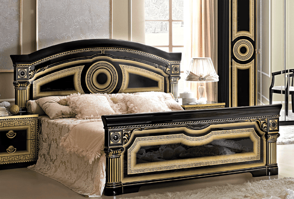 Aida Black/Gold King Bed