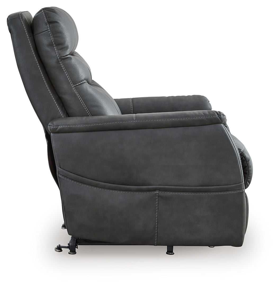 Strawbill Shadow Power Lift Recliner from Ashley Furniture - Luna Furniture