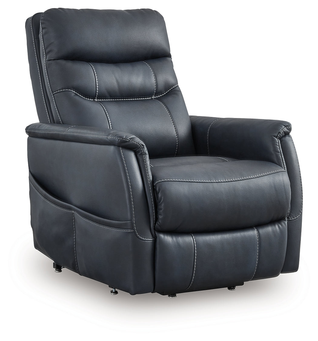 Strawbill Sapphire Power Lift Recliner from Ashley - Luna Furniture